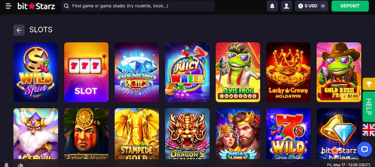 BitStarz review - Desktop version