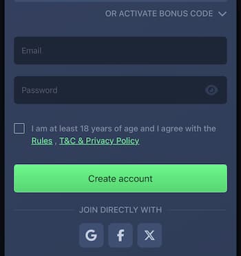 Enter your email and password