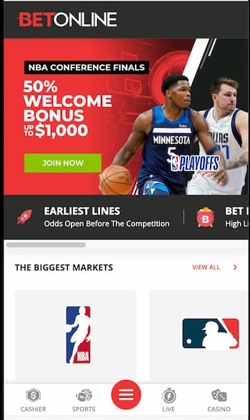 Create an Account at BetOnline