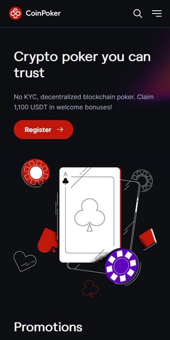 Coinpoker Homepage
