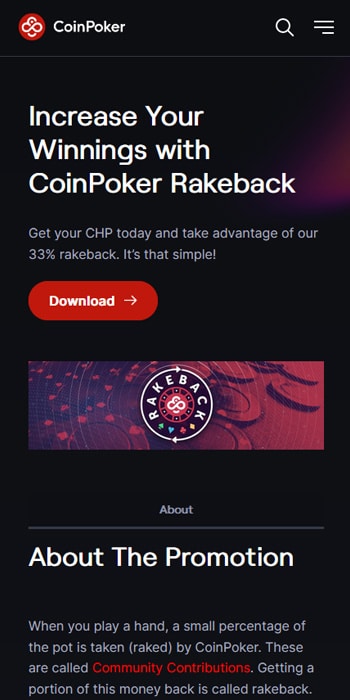 CoinPoker Rakeback