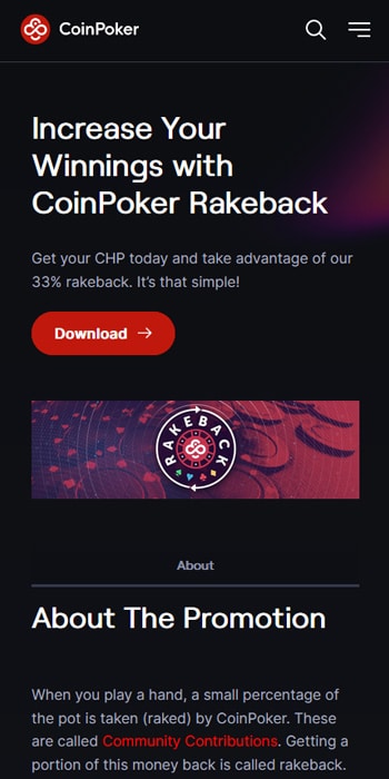 CoinPoker Rakeback Promotion