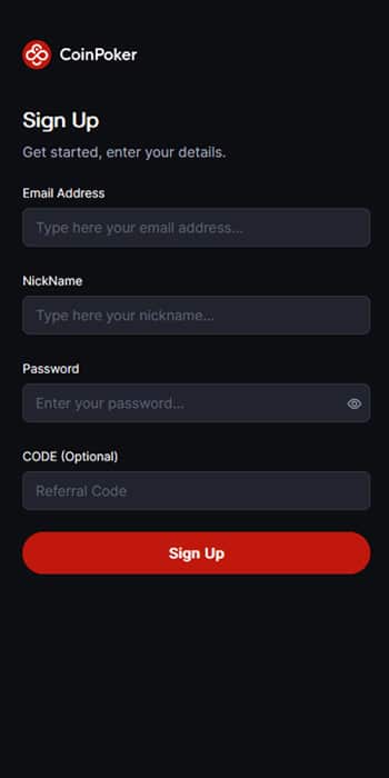 Sign Up for an Account