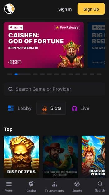 fortune jack mobile site