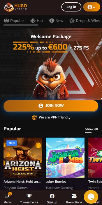 Hugo Casino is one of the best new online casinos