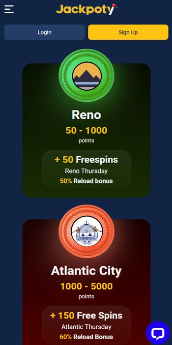 Jackpoty VIP / Loyalty for one of the best new online casinos in Ireland