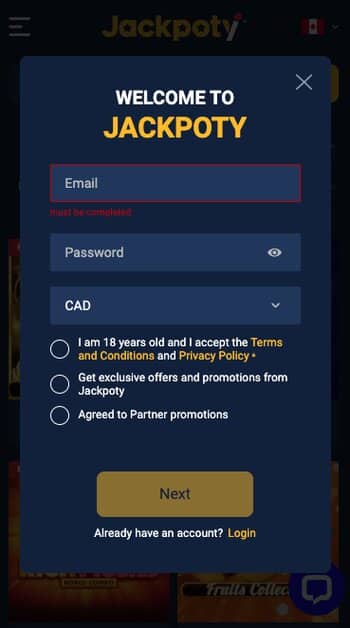 Step 1: Join Jackpoty