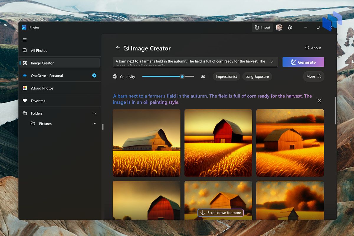 Image Creator on Surface Laptop 7