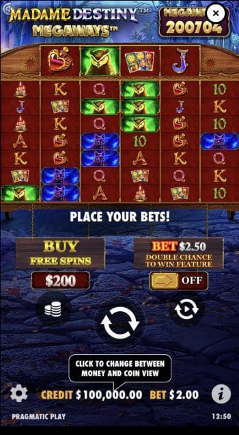 Madame Destiny Megaways mobile slot