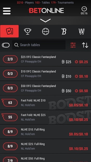 BetOnline Mobile Poker App