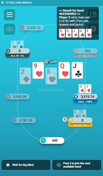 Bovada Mobile Poker App