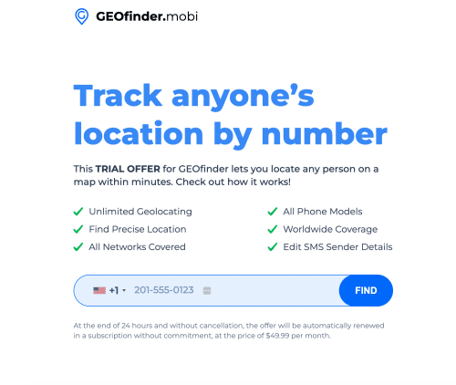 <strong>Step 1 - <b>Enter a Phone Number</b></strong>