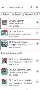 Google Play QR Code Scanner