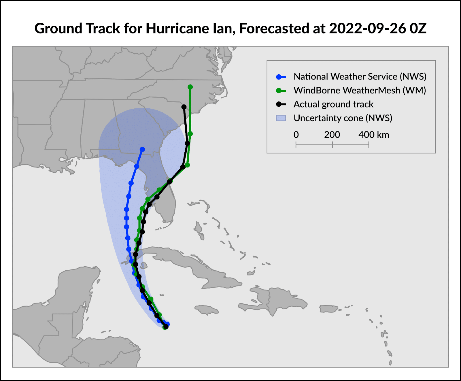 Ground Track Hurricane Ian