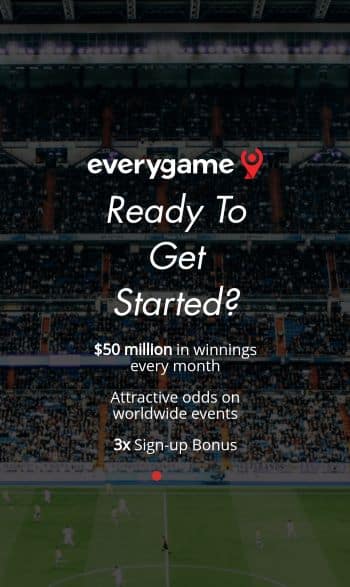 Olympics The Everygame mobile sportsbook homepage