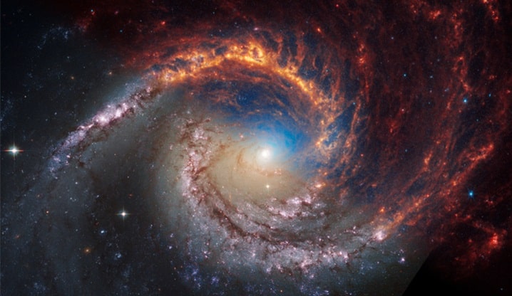 Image: NASA Webb and Hubble's Views of Spiral Galaxy NGC 1566.
