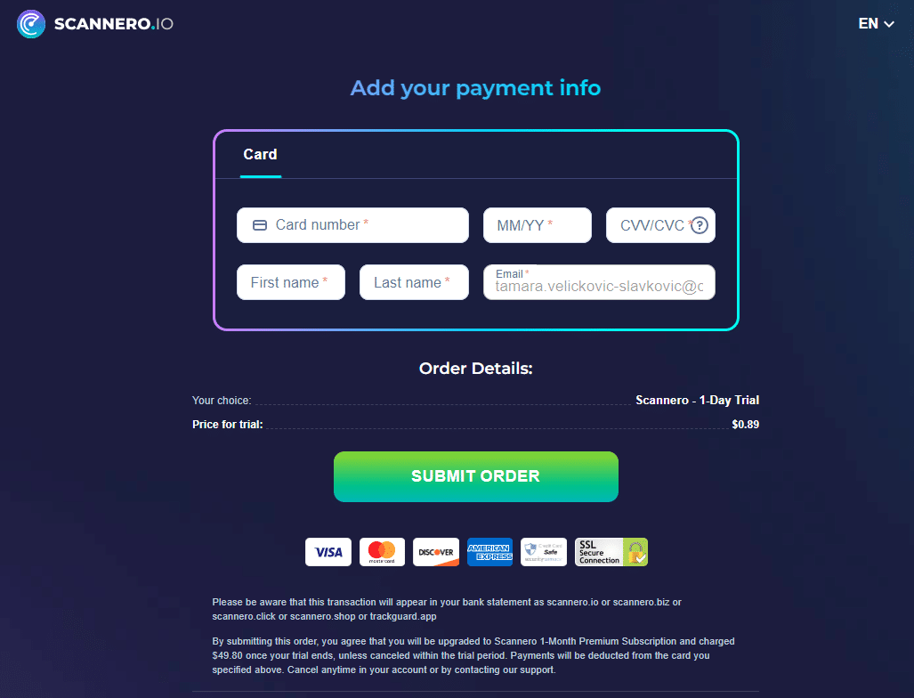 <strong>Add your payment info</strong>