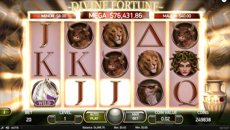 Divine Fortune Slot wild re-spins feature - Techopedia