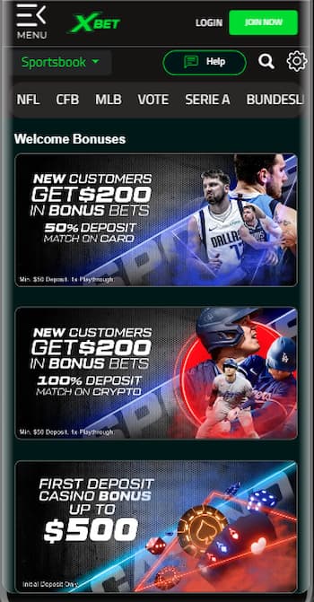 XBet Sportsbook Bonus