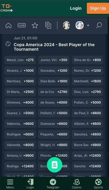 copa america betting