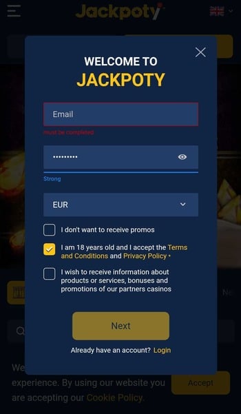 Sign Up for an Account