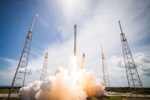 Falcon 9 rocket launch.