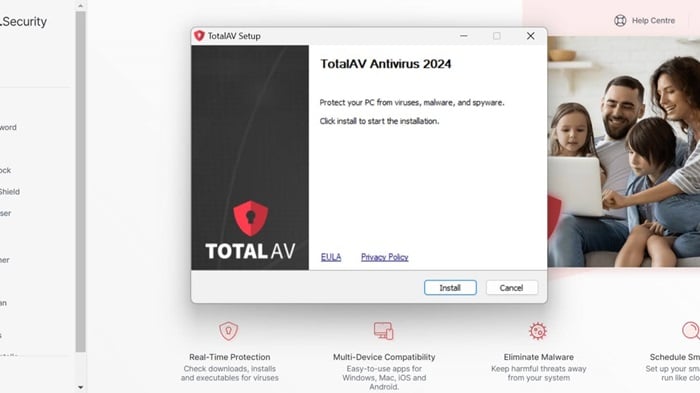 <strong>Launch the TotalAV setup process</strong>