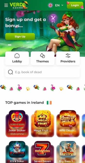 Verde Casino for Irish online slots