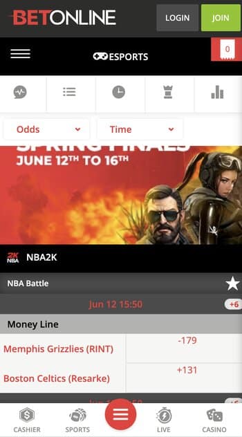 Access the Esports Betting Site