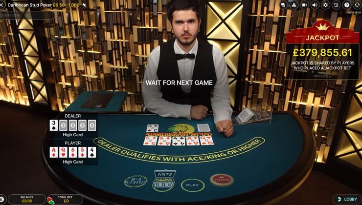 Caribbean Stud Poker Live Desktop