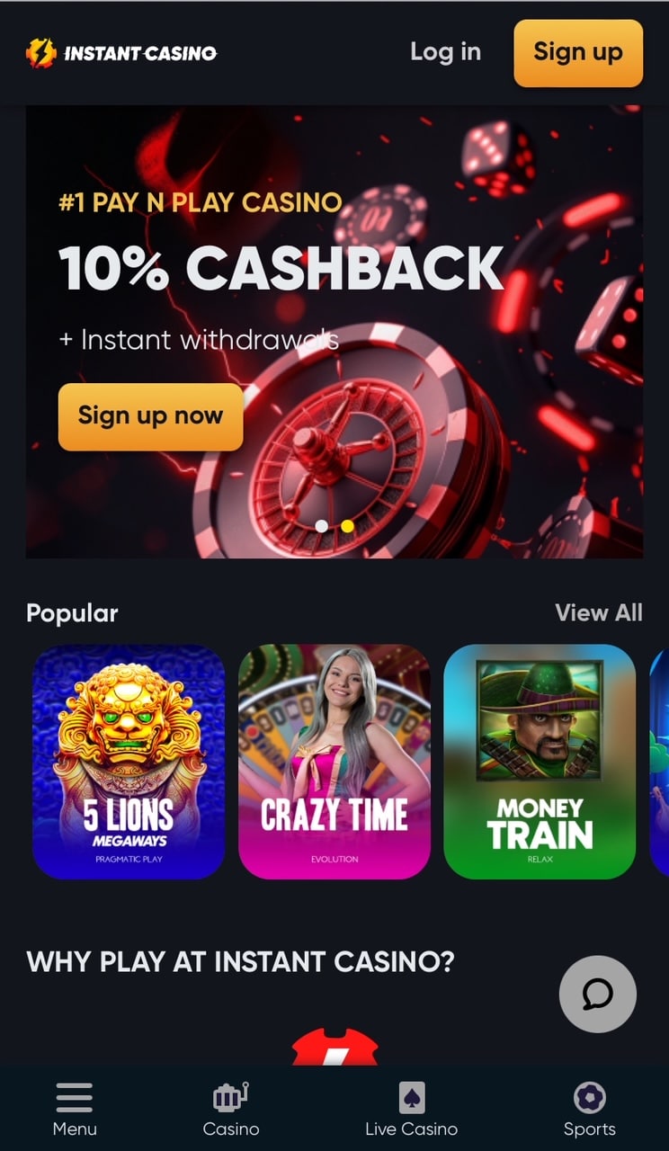 instant casino