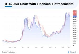 BTC/USD Chart With Fibonacci Retracements