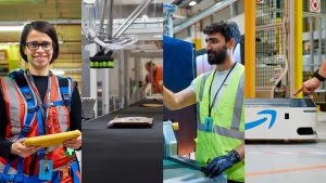 Amazon employees at work