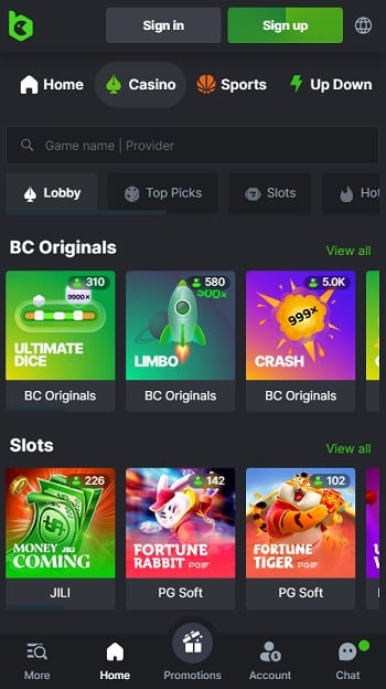 BC.Game Provably Fair Bitcoin Casino