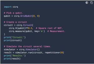 Cirq code example
