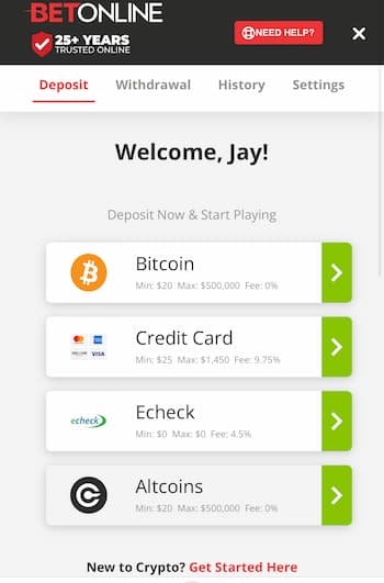 Place Your First Deposit