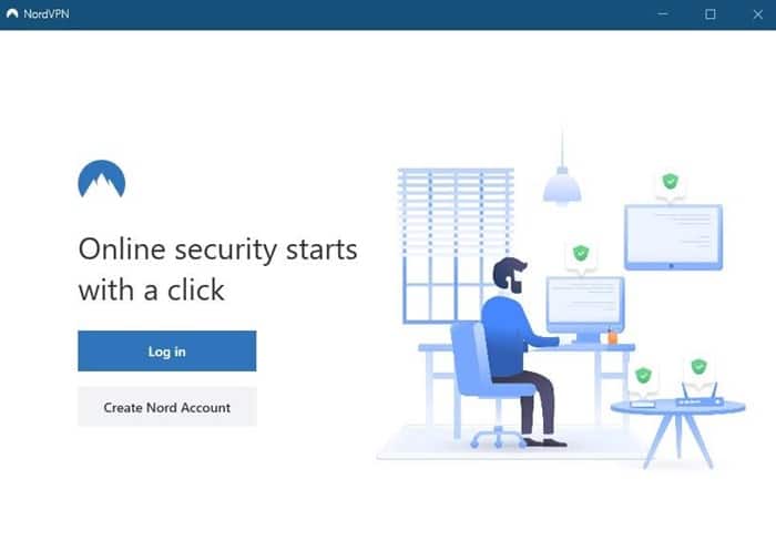 Set up your VPN account and log in.