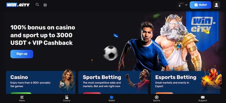 Win.city desktop site