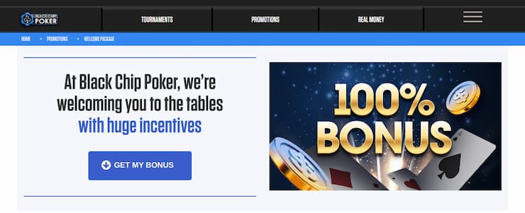 Black Chip Poker bonus code