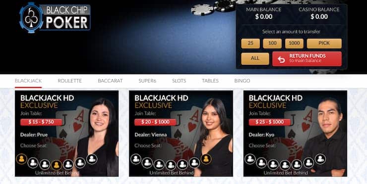Black Chip Poker live dealer casino