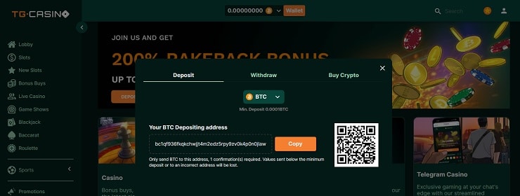 Deposit with Crypto