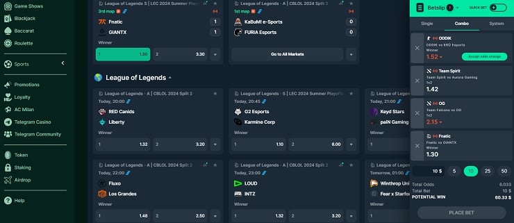 Add Your Esports Selections to the Slip