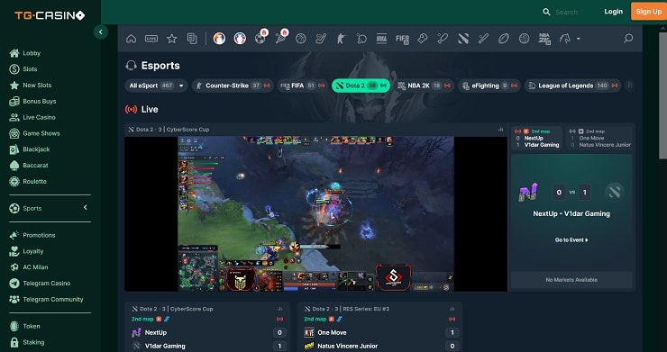 TG.Casino Esports Betting Site