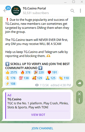Pick a Telegram Casino