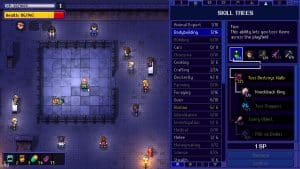 The interface and game map of Streets of Rogue 2