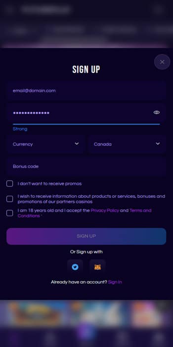Register a New Account
