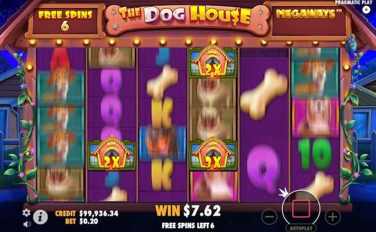 The Dog House Megaways slot raining wilds feature - Techopedia