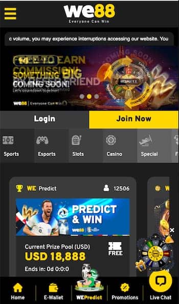 WE88 Casino in Malaysia on mobile - Techopedia