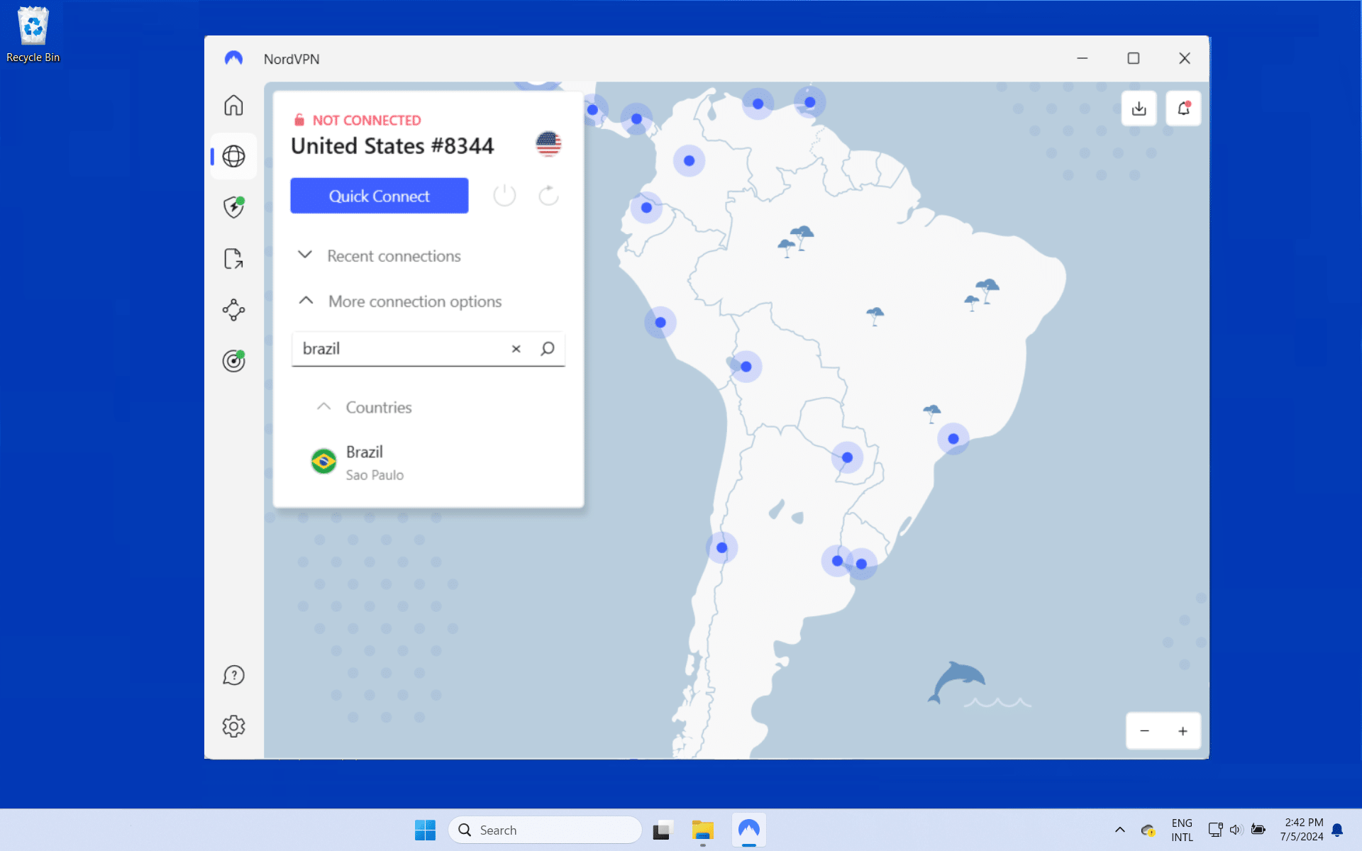 Connect to a Brazilian Server