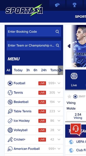 sportaza betting site UAE
